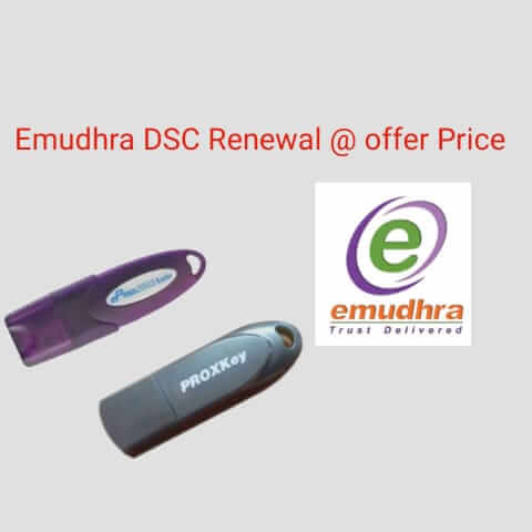 Emudhra DSC Renewal Charges